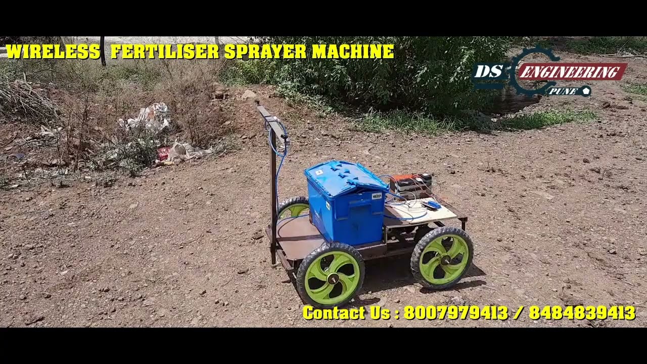 WIRELESS  FERTILIZER SPRAYER USING ARDUINO FOUR WHEEL ELECTRIC DRIVE By DS Engineering Projects