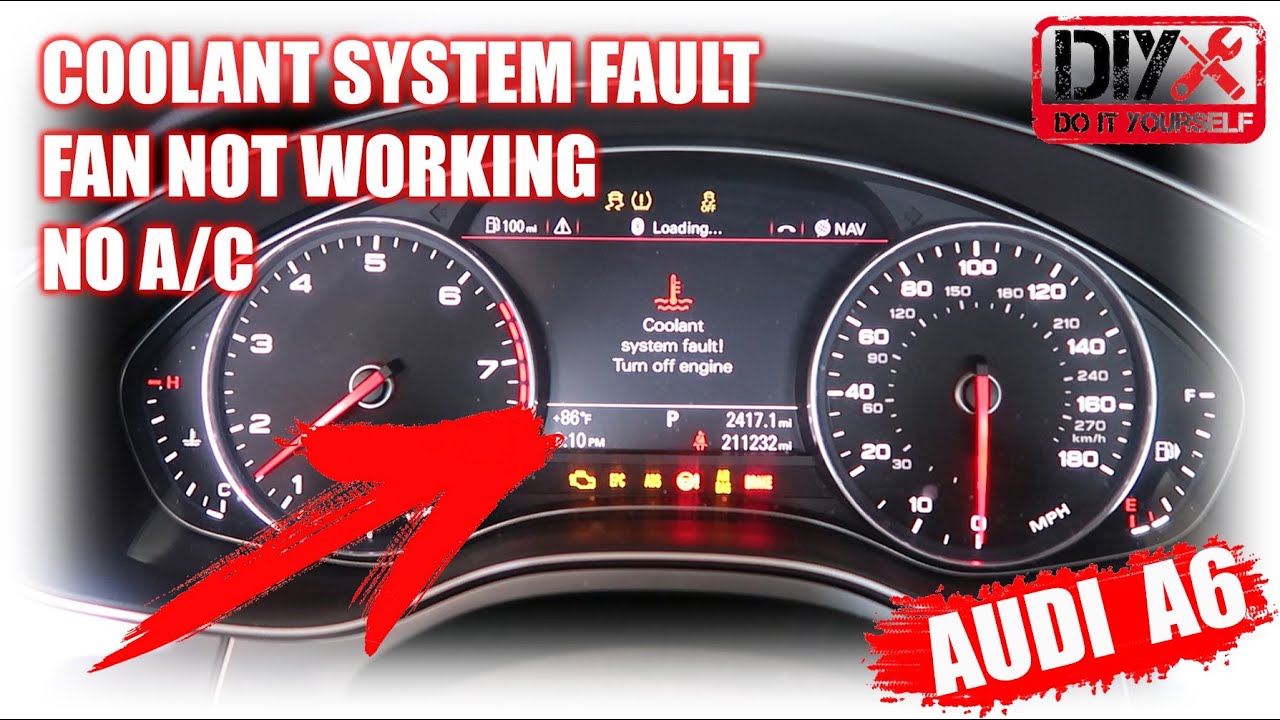HOW TO FIX COOLANT SYSTEM FAULT NO AC FAN NOT WORKING AUDI A6