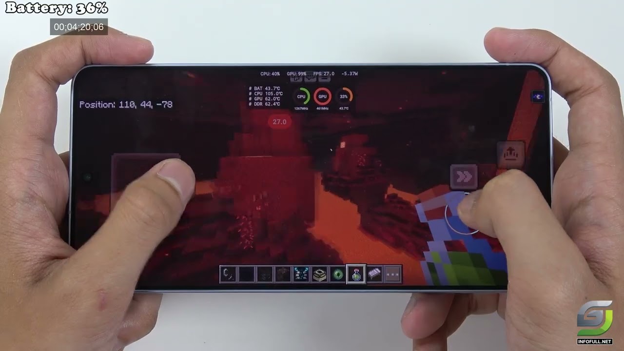 SAMSUNG GALAXY S26 ULTRA test game MINECRAFT