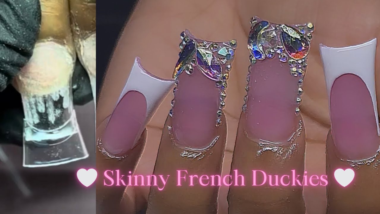 How to Elongate French Acrylic Duck Nails | Watch Me Work