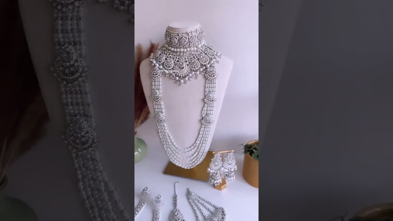 Silver bridal jewelry sets