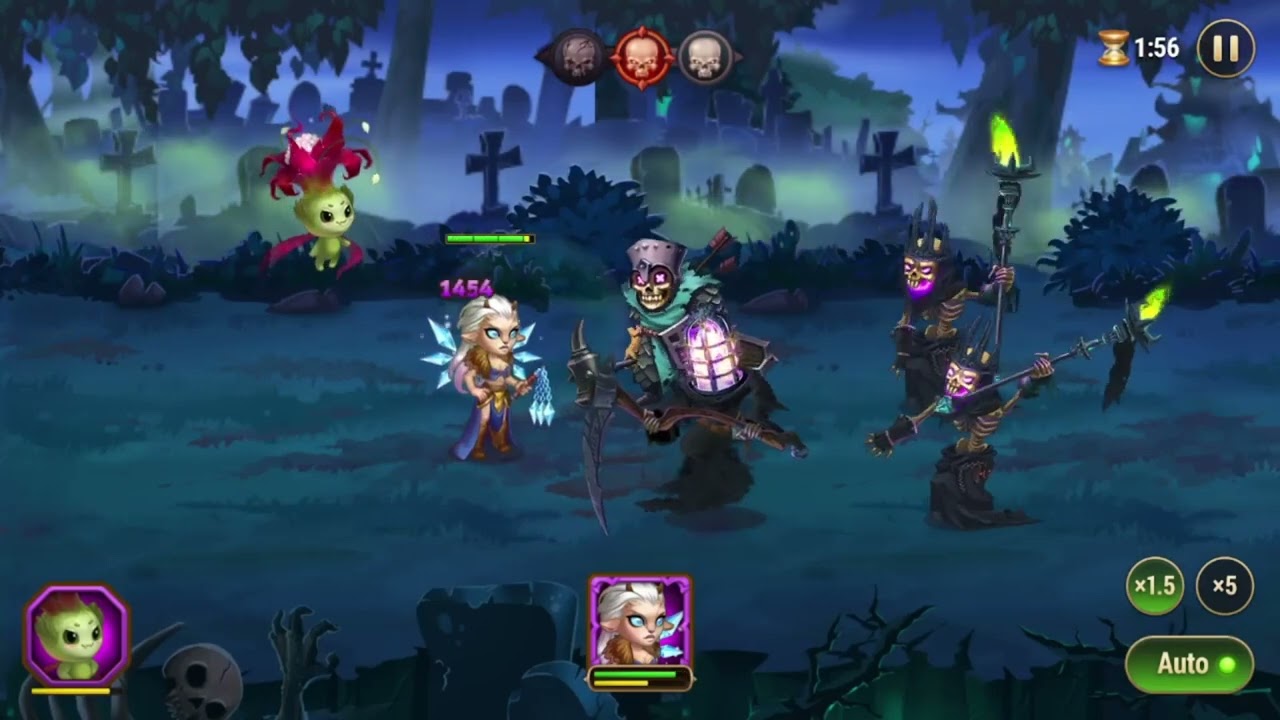 Hero Wars - Krista VS Cemetery Dragon BOSS (Chapter 6 - Thorn Arches) SOLO