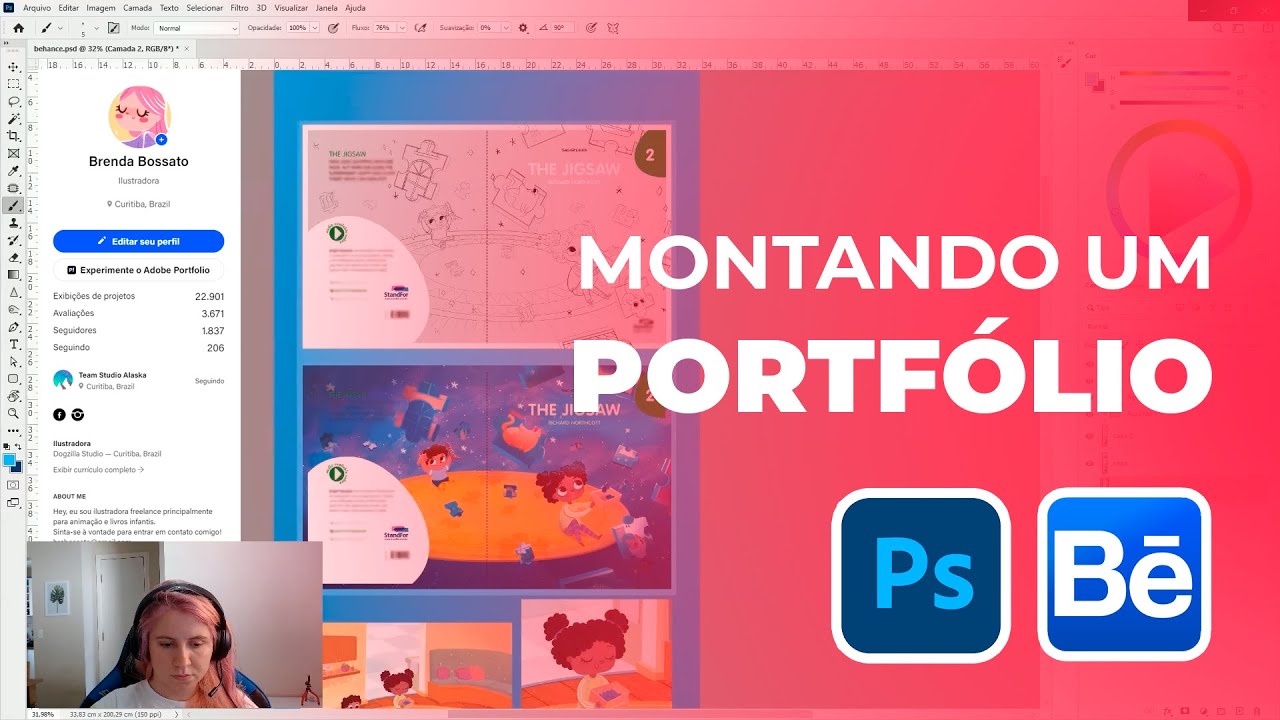 COMO MONTAR UM PORTFÓLIO NO PHOTOSHOP PARA O BEHANCE | BRENDA BOSSATO