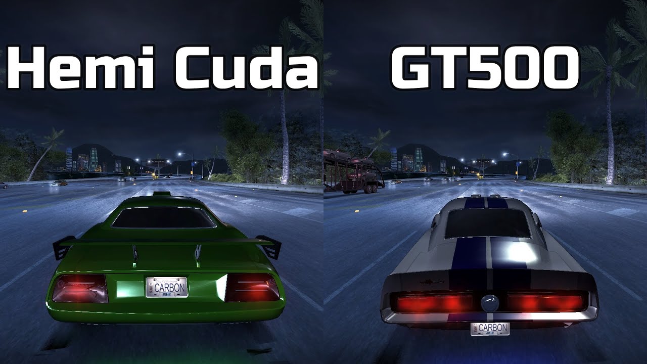 Plymouth Hemi Cuda vs Shelby GT500 - Need for Speed Carbon (Drag Race)