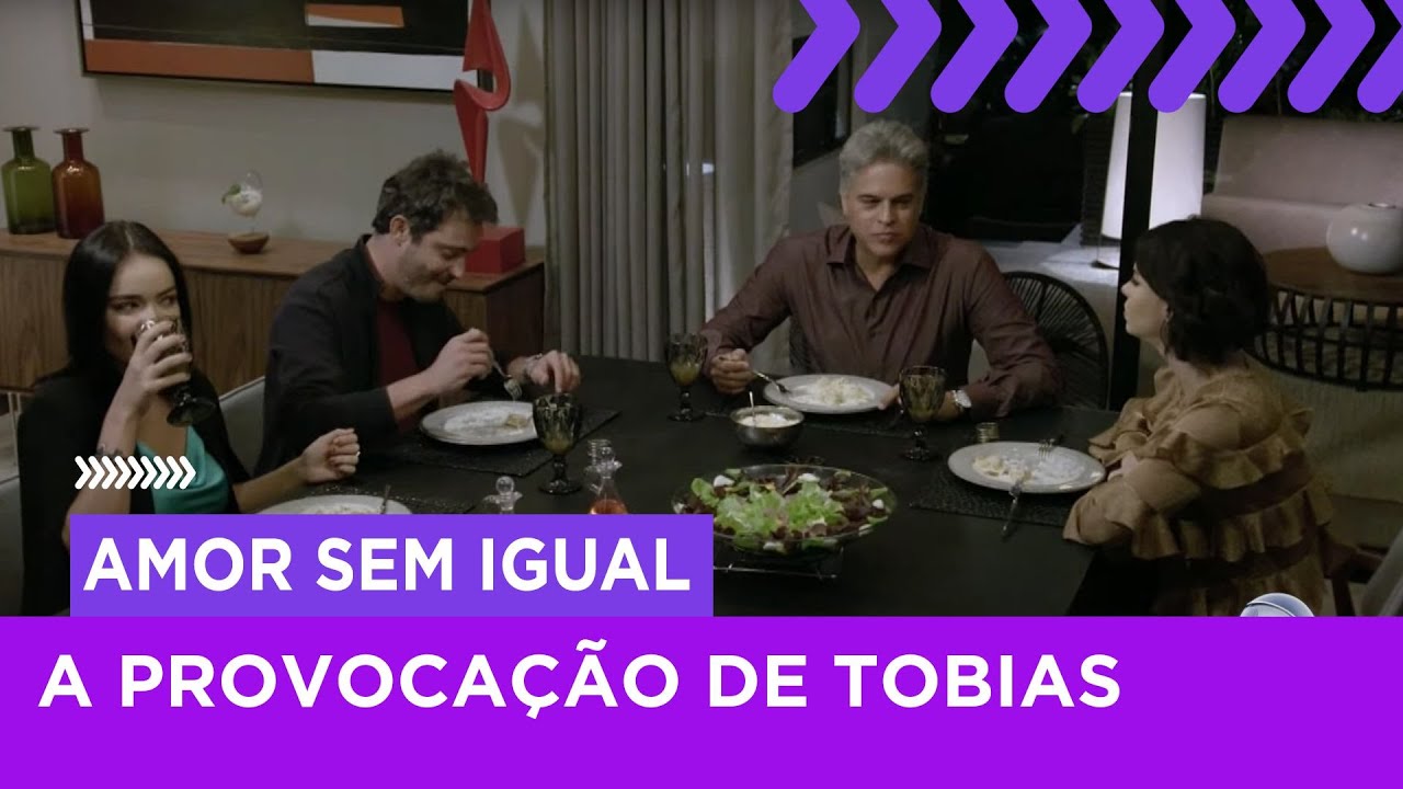 Tobias provoca Ramiro e Donatella durante jantar | Amor sem Igual
