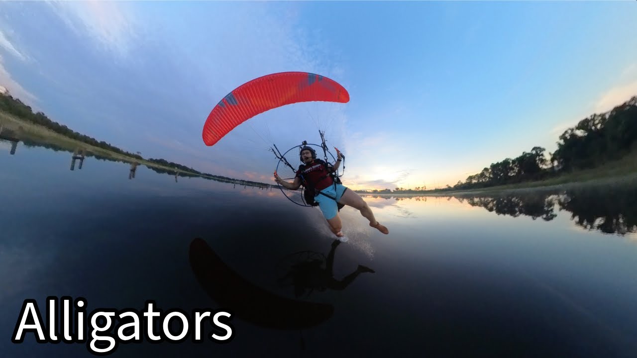 Flying Over Alligator Filled Waters.
