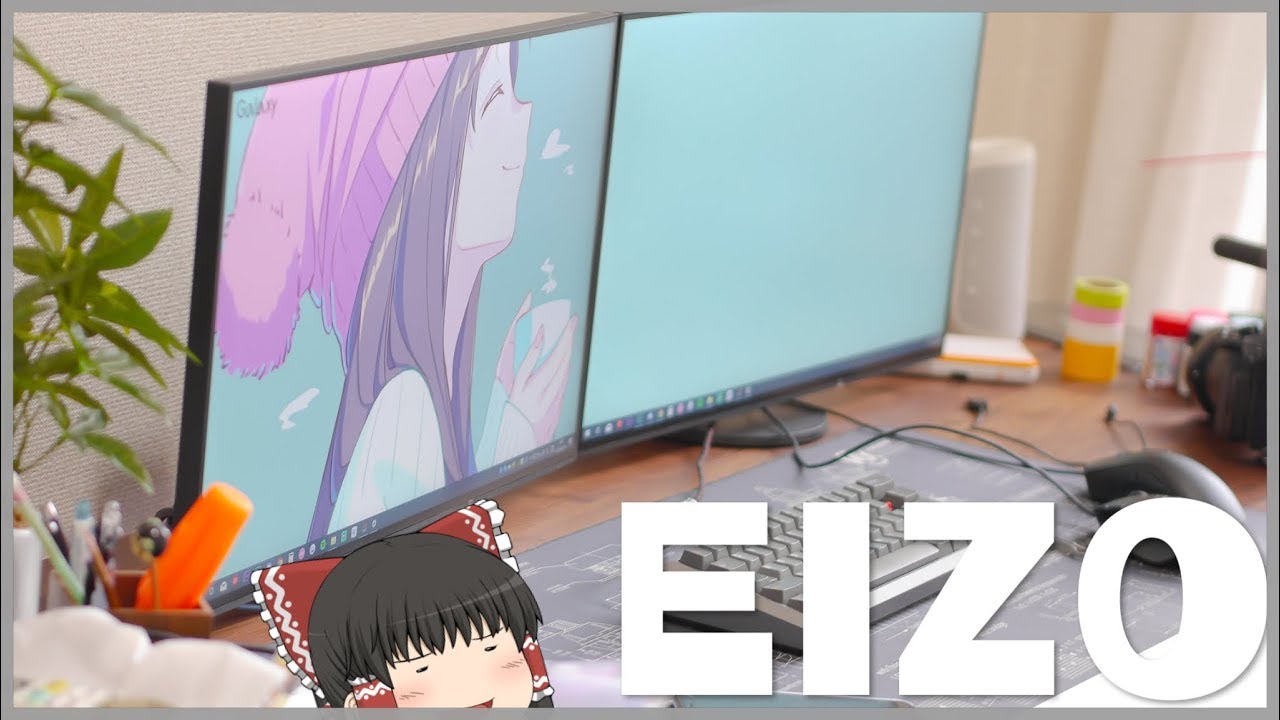 EIZOモニターでデュアルディスプレイにしました。