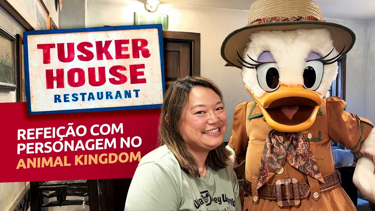CONHEÇA O TUSKER HOUSE, RESTAURANTE NO ANIMAL KINGDOM COM O PATETA, MICKEY, DONALD E MARGARIDA.