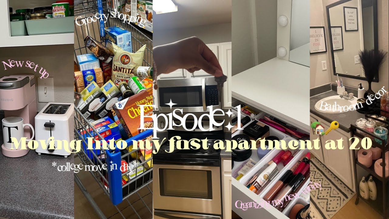 EP 1: College Move In Day First Apartment At 20, 4 Hour Road Trip, Unpacking, Cleaning, and More!!