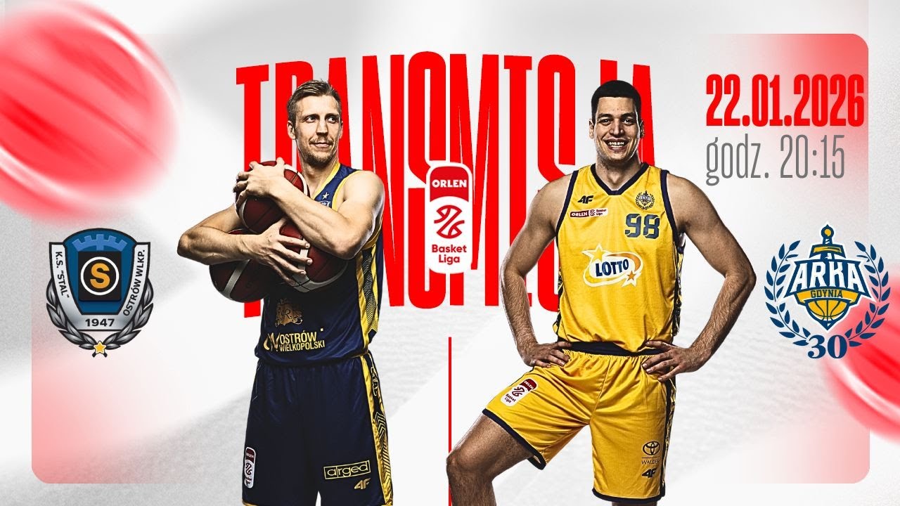 OBEJRZYJ NA ŻYWO 🔥 Tasomix Rosiek Stal Ostrów Wielkopolski - AMW Arka Gdynia | 22.01.2026 / 20:15