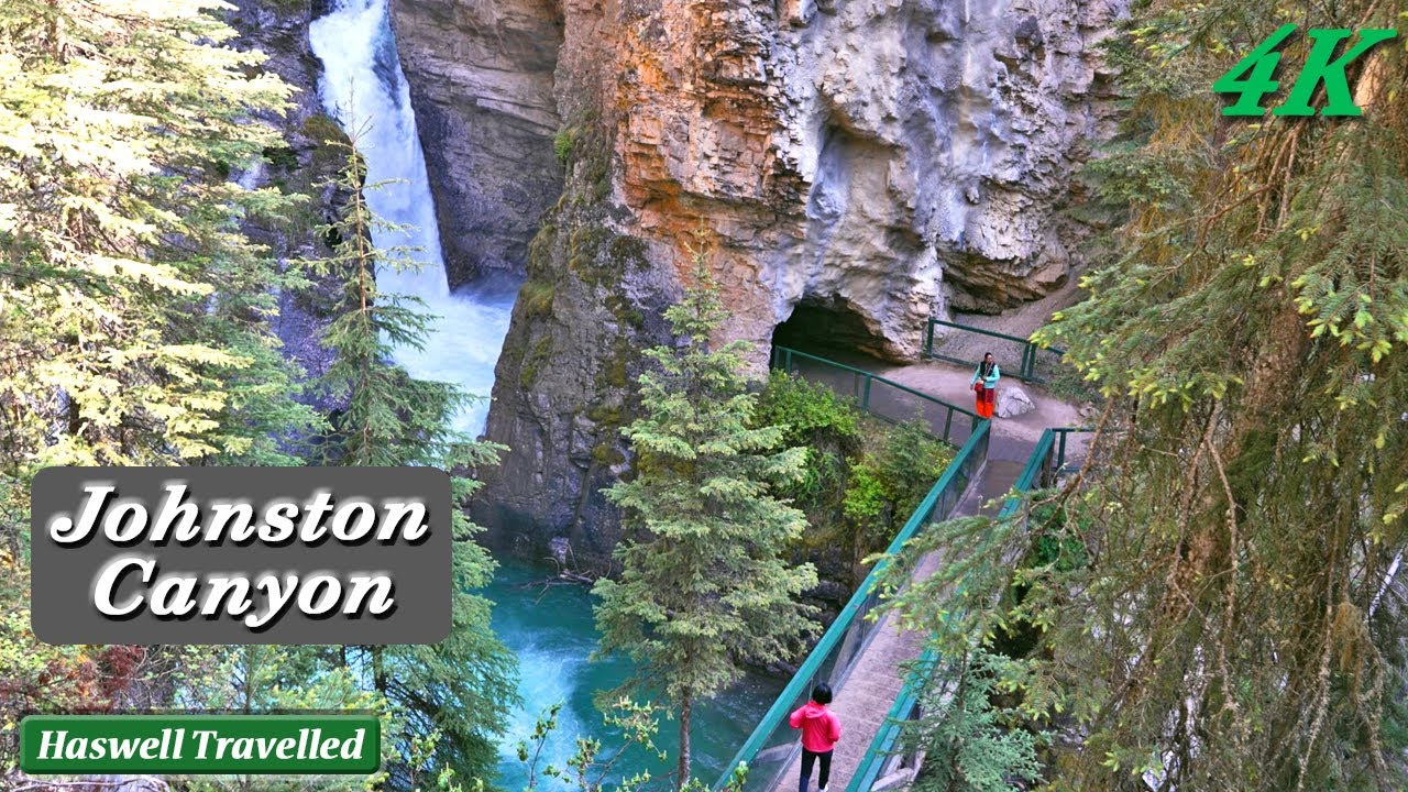 Johnston Canyon Trail – Hike to Lower & Upper Falls | Banff National Park, Alberta 4K