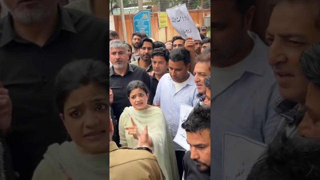PDP stages massive protest in Srinagar; Iltija Mufti slams NC Govt over Urdu in Tehsildar exam