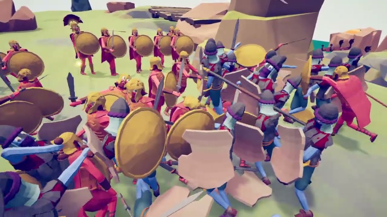 TABS Spartan army vs Persian army
