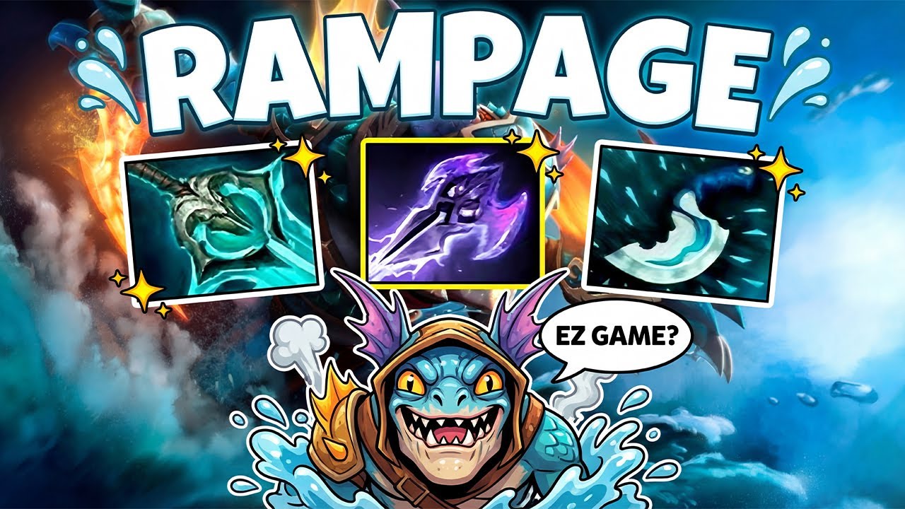 Rampage + 30 Kills Slark Perfect Carry Slark Dota 2! Slark Dota 2 Mid Lane Gameplay Build Guide 7.40