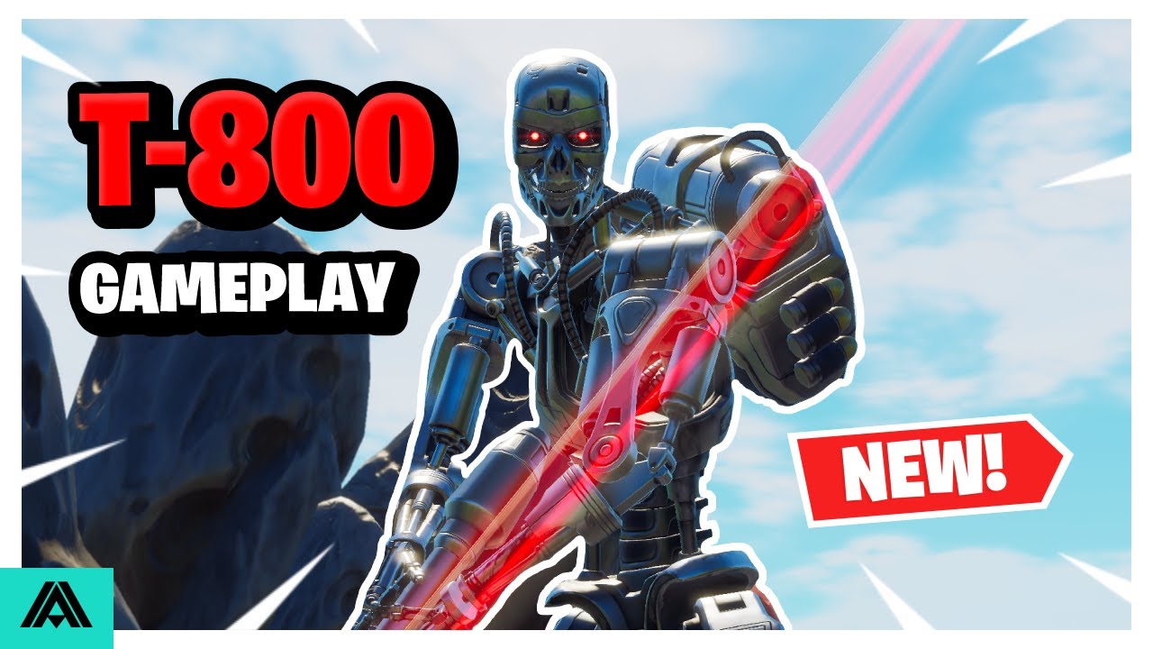 T-800 SKIN GAMEPLAY + TECHNO-GRIP AXE GAMEPLAY!! (Fortnite Battle Royale)