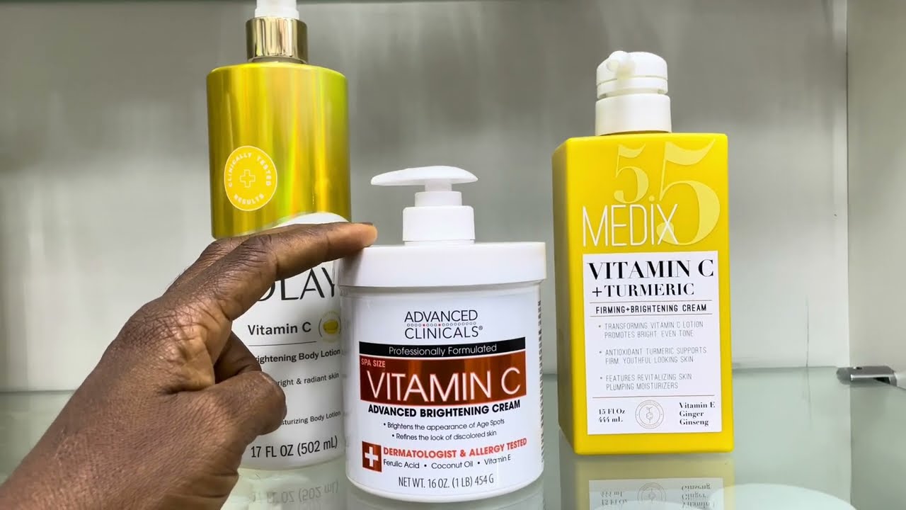 RATE these best VITAMIN C LOTIONs.( Olay, Advanced Clinicals and Medix  #skincare #vitaminc