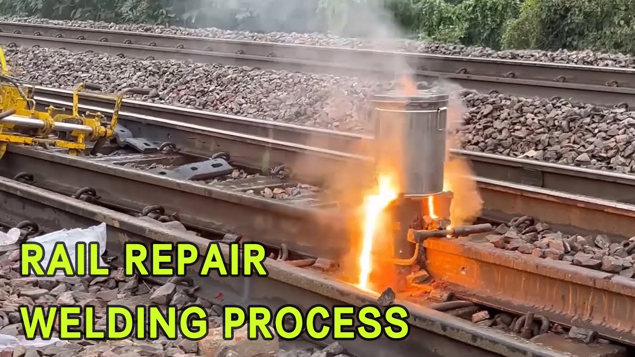 Repairing Train Tracks Using Thermite Welding | Full Process Interpretation