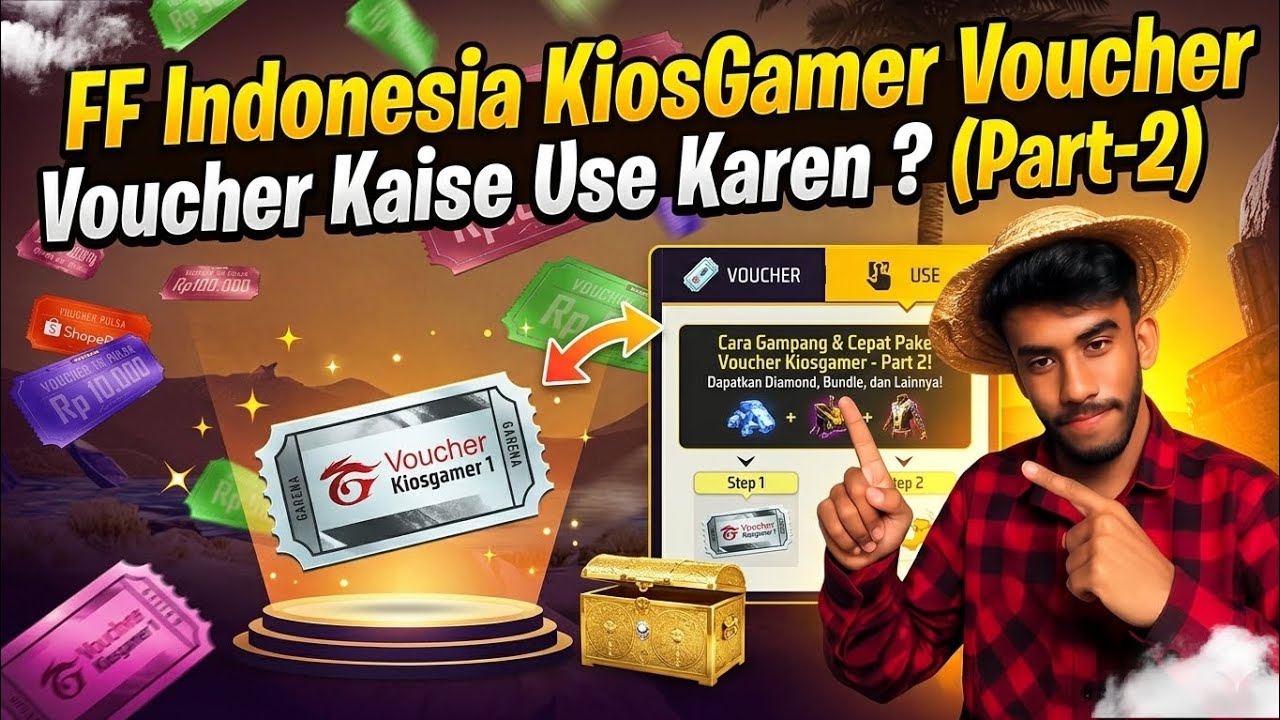 FF Indonesia Server Kiosgamer Voucher Kaise Use Karen ? ☝🏻✅ (Part -2)