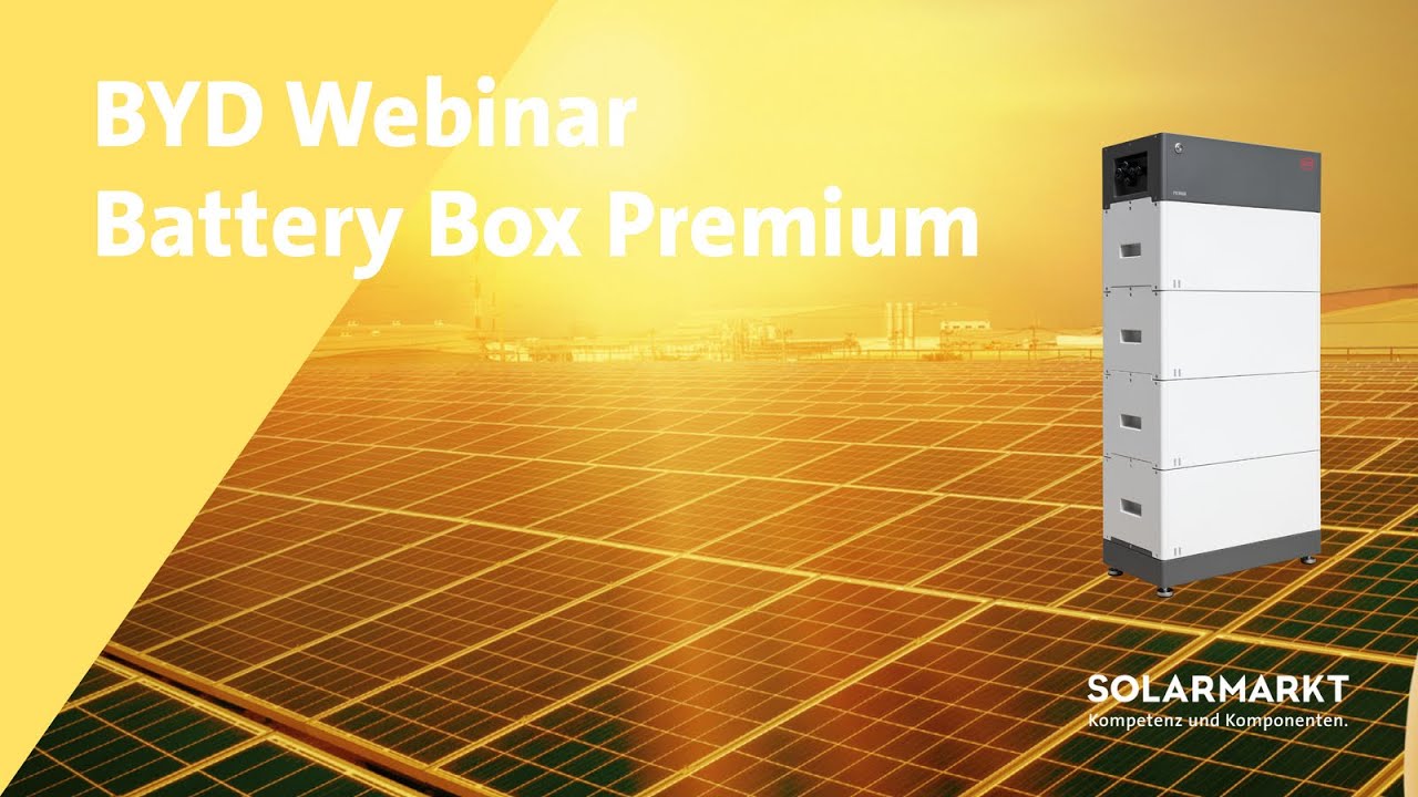 Webinar - BYD - Die Battery Box Premium | August 2024