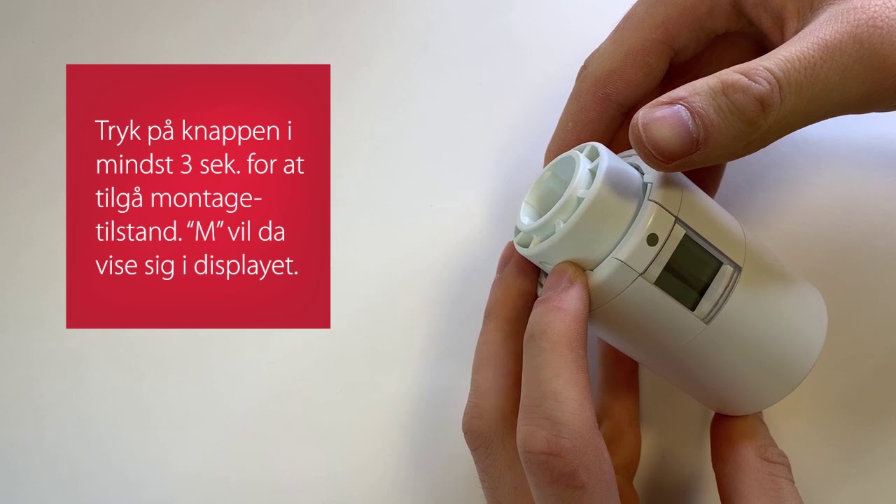 Afmontering af adapter på Danfoss Ally™ radiatortermostat