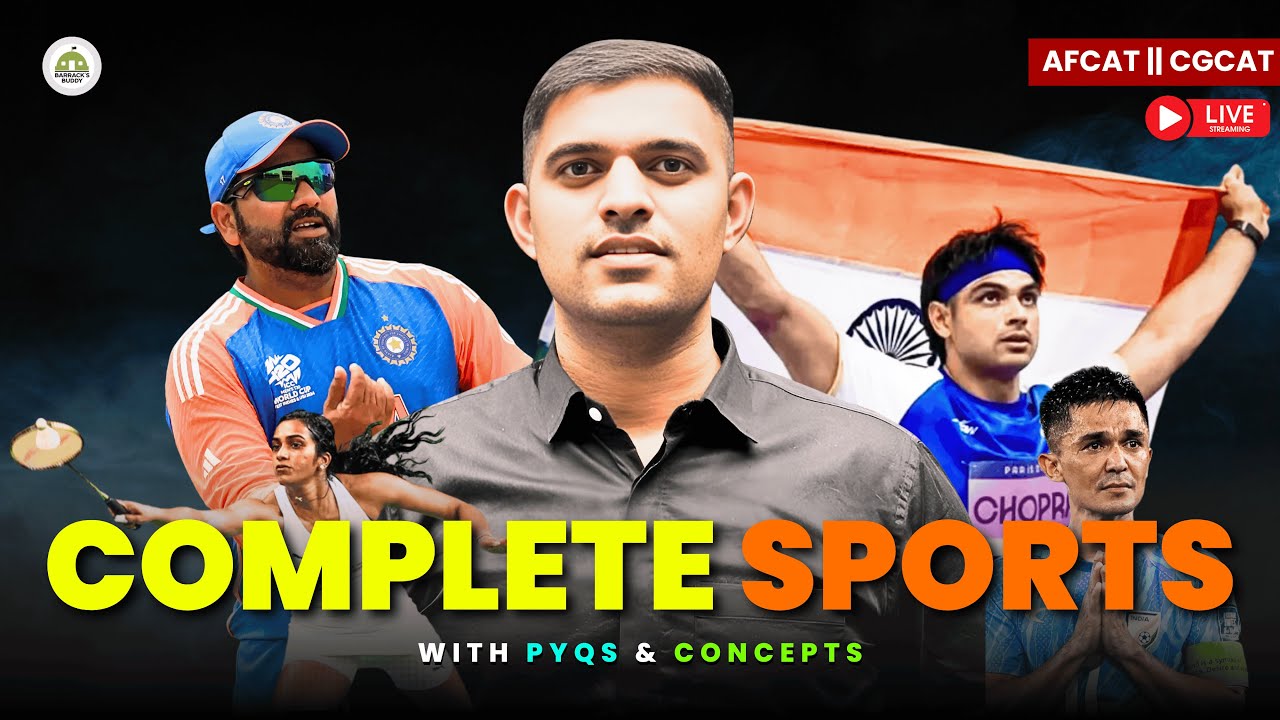 Complete Sports Class with PYQs : AFCAT 2 2025 || CGCAT 2025