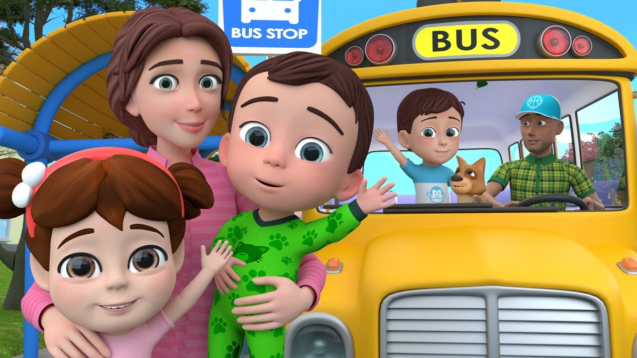Wheels On The Bus Song +More Newborn Nursery Rhymes & Kids Songs