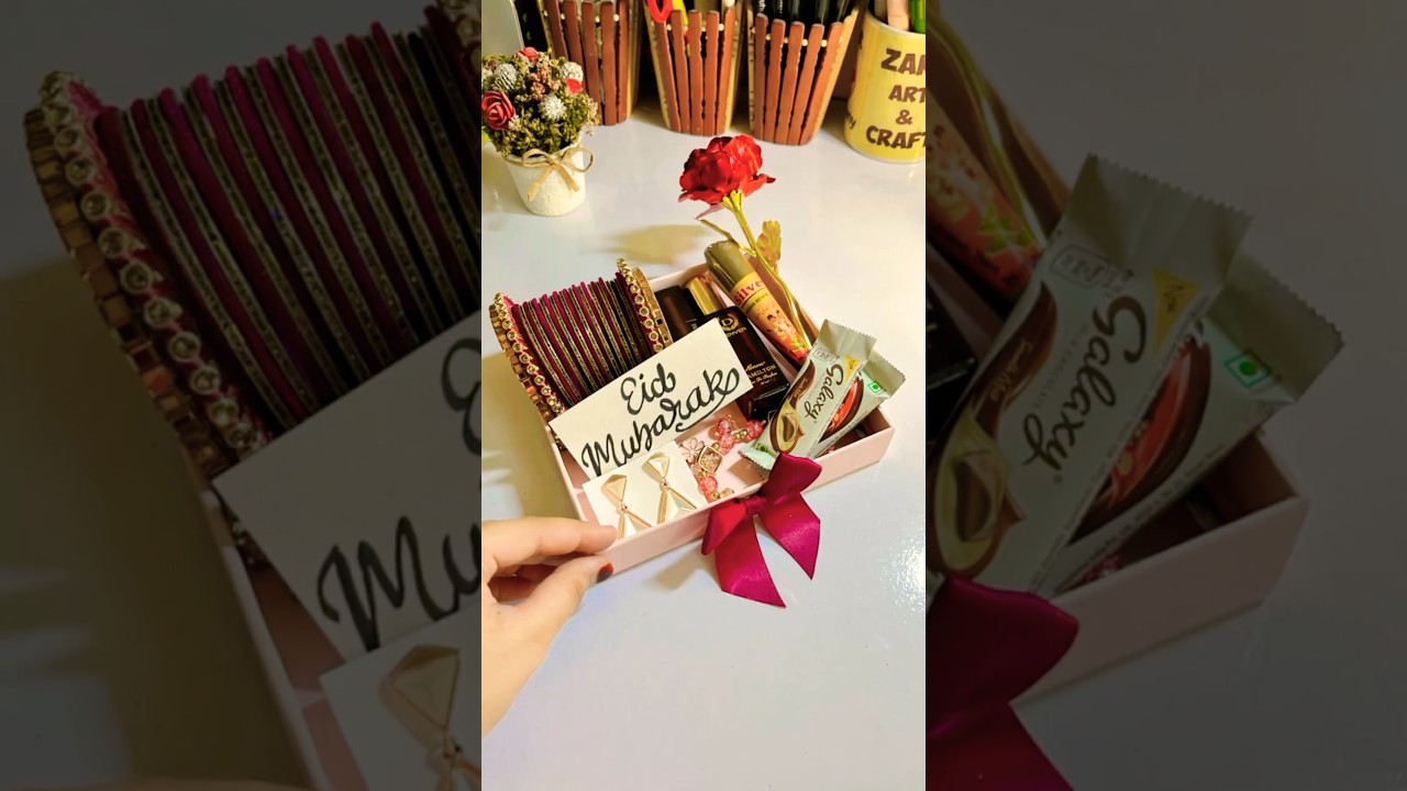 DIY Eid Gift Hamper | gift ideas for Eid 🌷 #shorts #diy #gifts #eid #eidi #youtubeshorts #trending