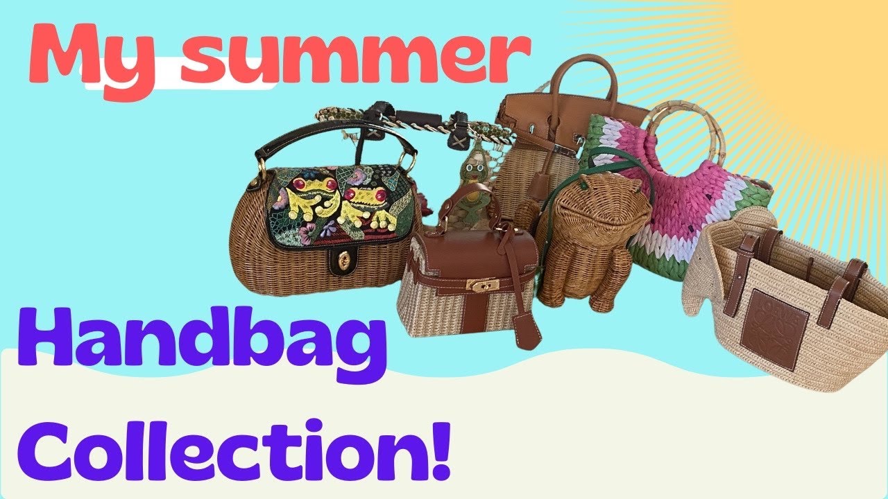 👜Viewing my Wicker & Straw Handbag Collection! #handbags #wicker