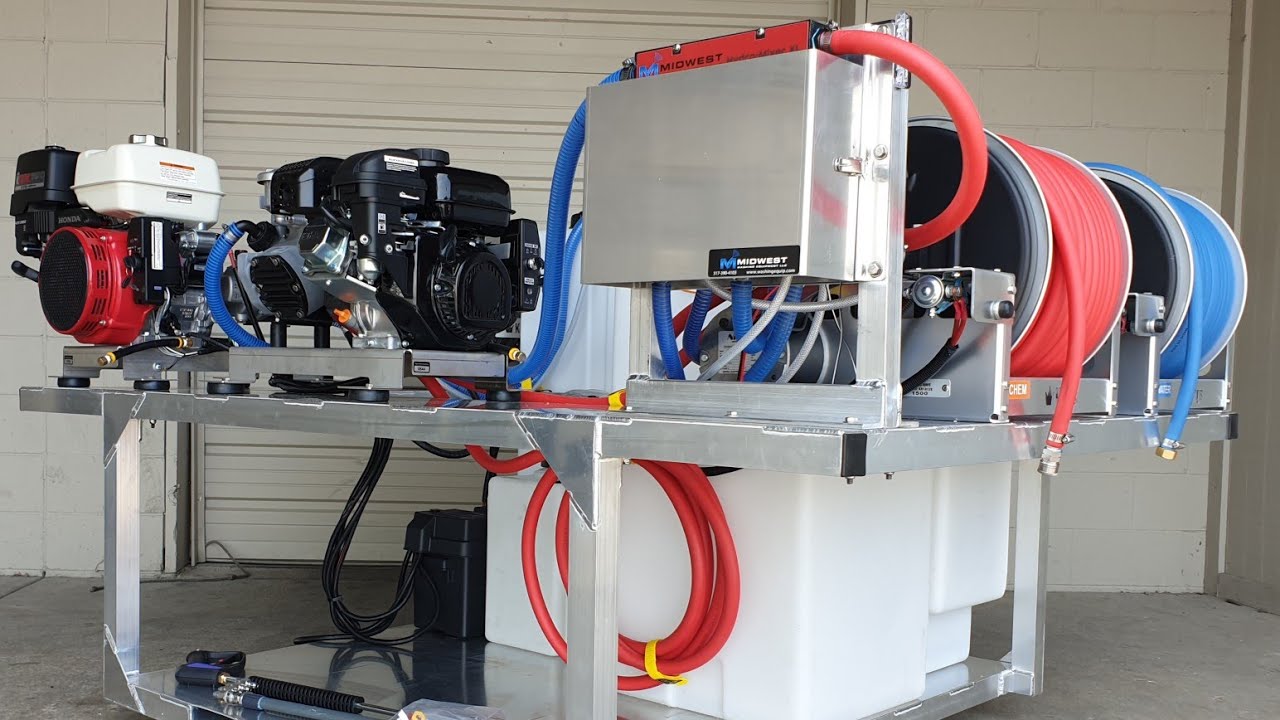 @midwestwashingequipmentllc1209 Tsunami + PW gas powered soft wash & pressure wash truck skid