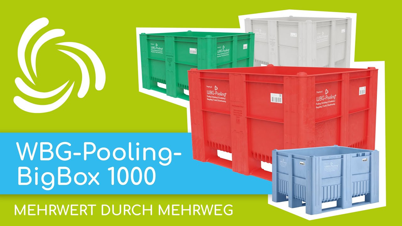 WBG-Pooling BigBox 1000 | Palettenboxen aus Kunststoff | Großladungsträger im Pooling mieten