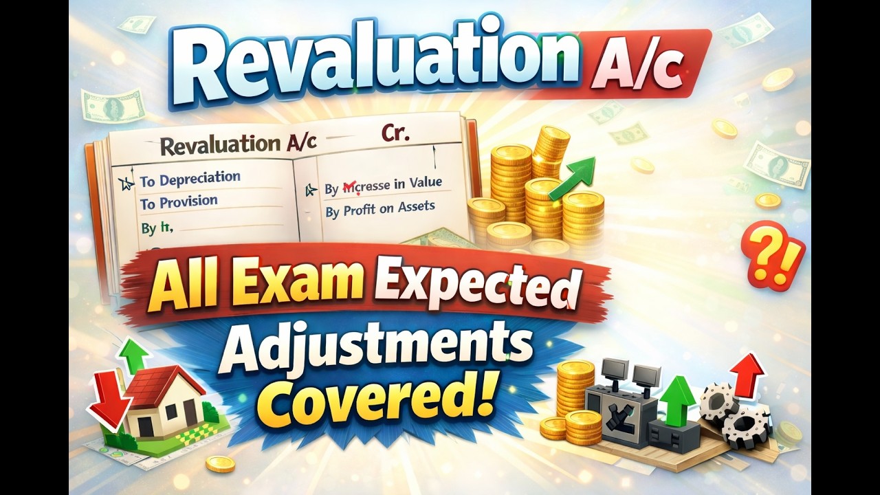 Revaluation a/c#importantadjustments for exams#cbseboard2026#oneshotrevision