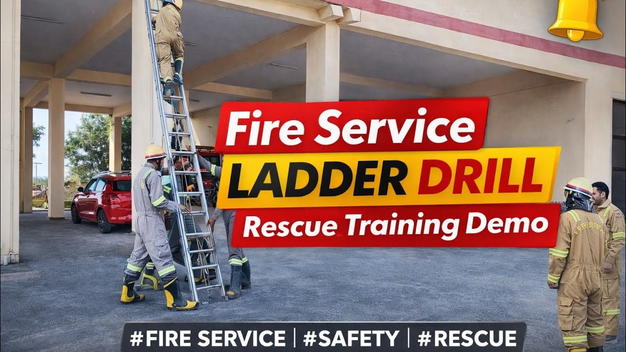Fire Service Ladder Drill | Rescue Training Demo | Safety Awareness 🚒