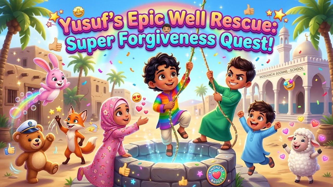 Little Yusuf’s Well Rescue: Learning Forgiveness with Family Fun! 🌟👨‍👩‍👧‍👦