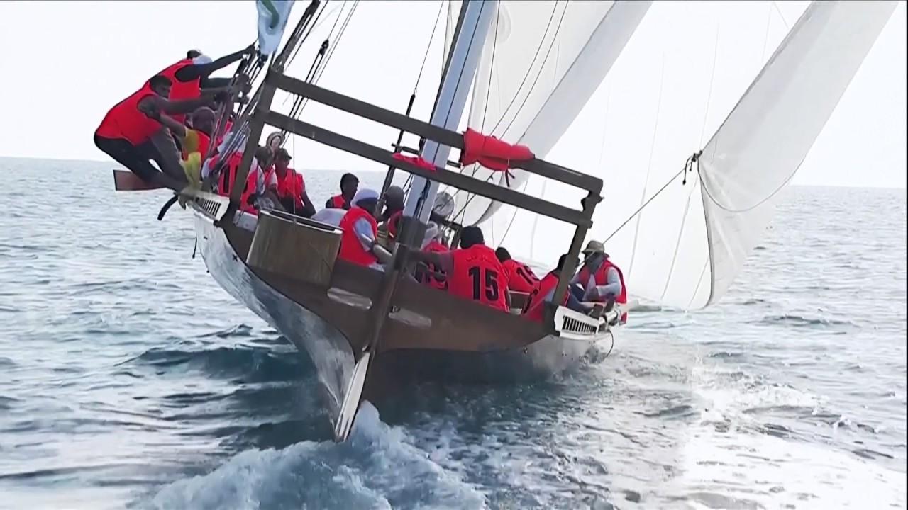 2017 60ft Dhow Race in Abu Dhabi, off Dalma Island