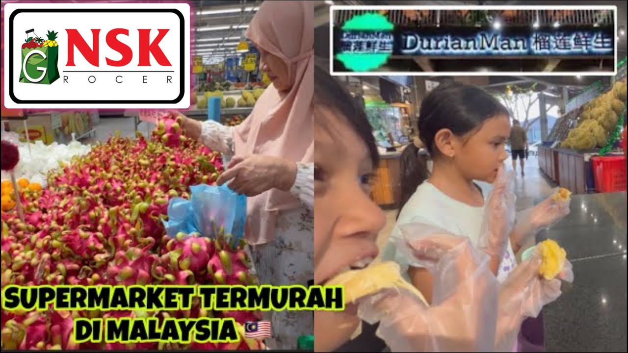 JAJAN DURIAN DI DURIAN MAN LANJUT BELANJA KE SUPERMARKET TERMURAH DI MALAYSIA🔥⁉️