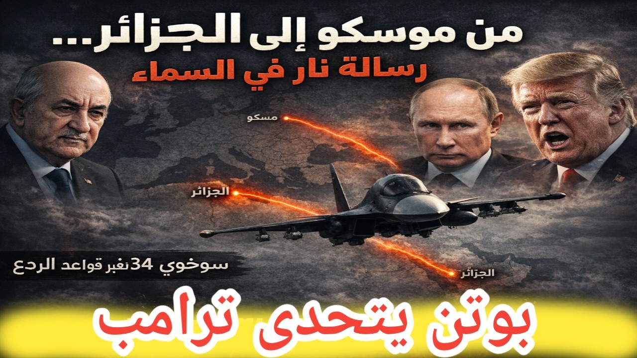 بوتين يتحدّى ترامب… السوخوي 34 تحلّق من موسكو إلى الجزائر.