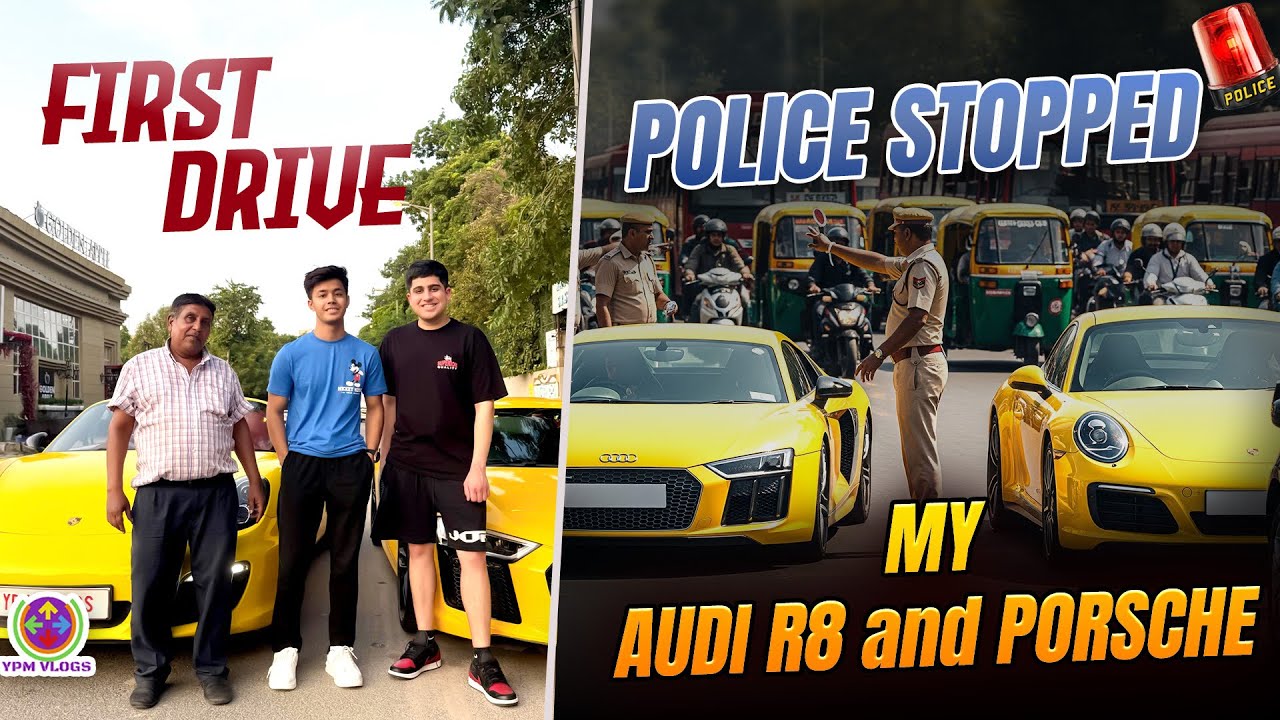 POLICE STOPPED MY AUDI R8 V10+ and PORSCHE BOXSTER 981 - AB KYA HOGA 👮😱😭