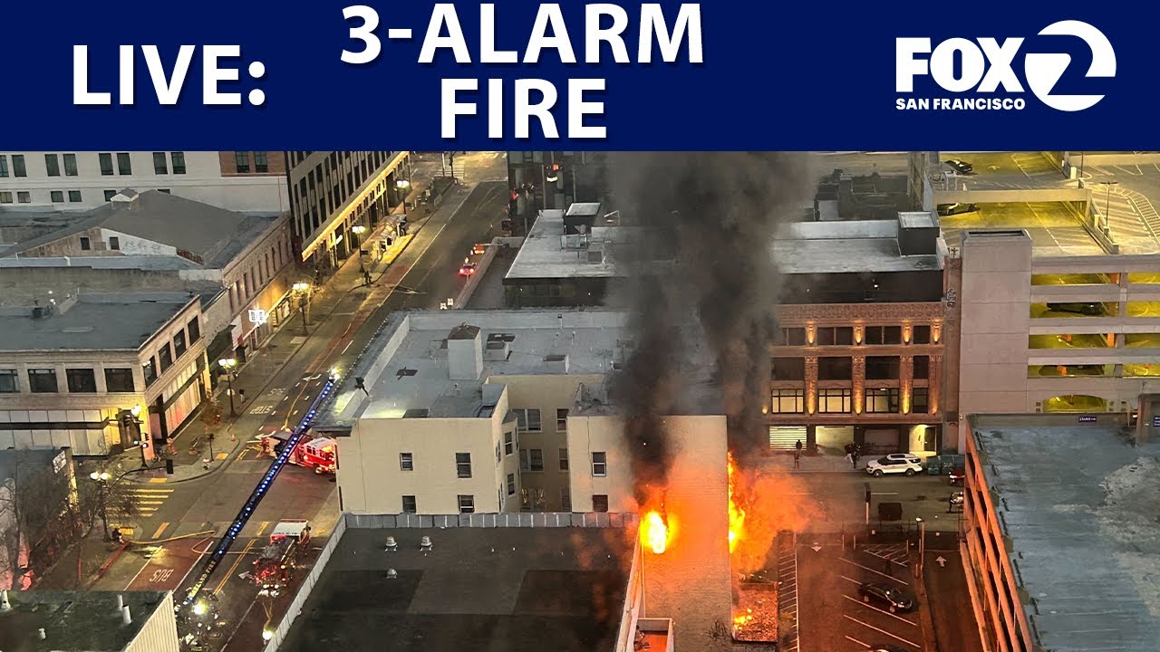 LIVE: 3-alarm fire scorches residential building in Downtown Oakland