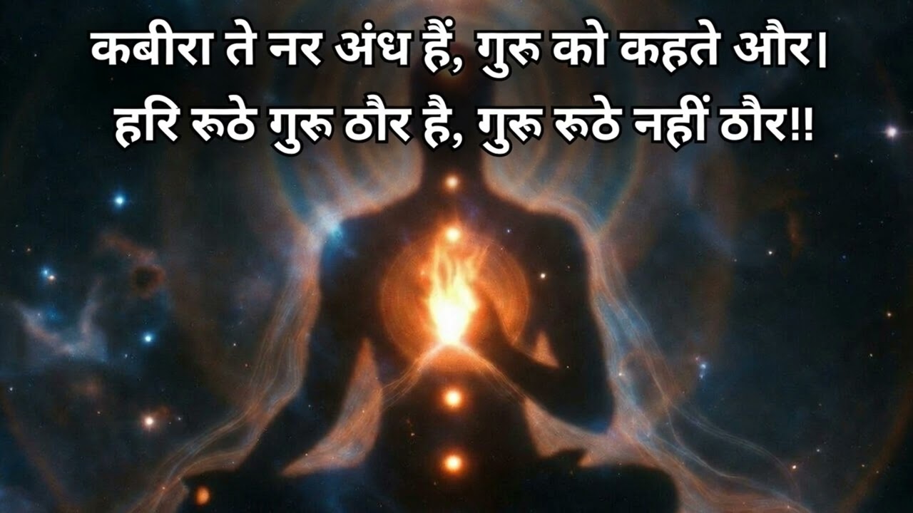 कबीरा ते नर अंध हैं, गुरु को कहते और।  हरि रूठे गुरु ठौर है, गुरु रूठे नहीं ठौर॥