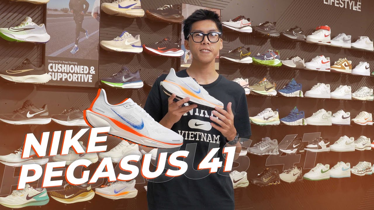 Unbox siêu phẩm giày Nike Pegasus 41 CỰC HOT hiện nay