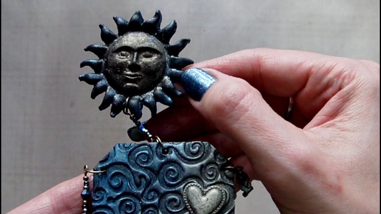Mixed Media Art Doll With Polymer Clay