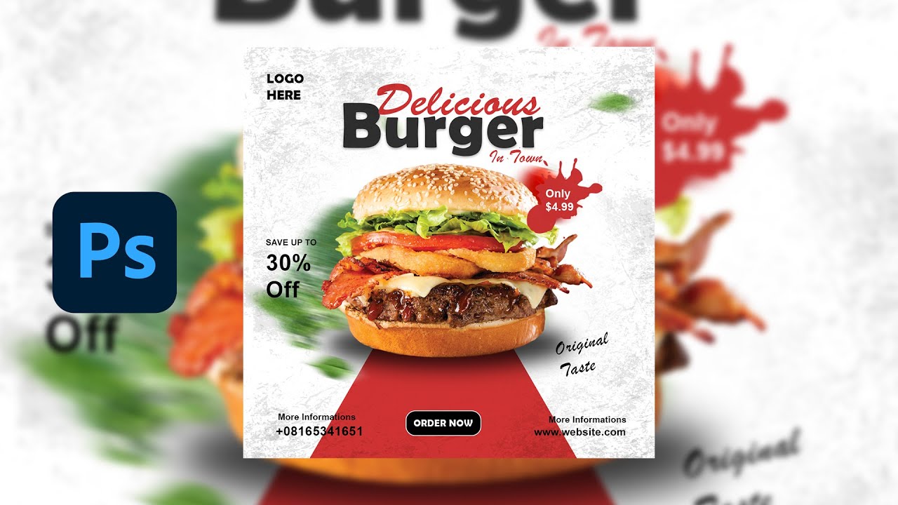 Create a poster flyer with photoshop