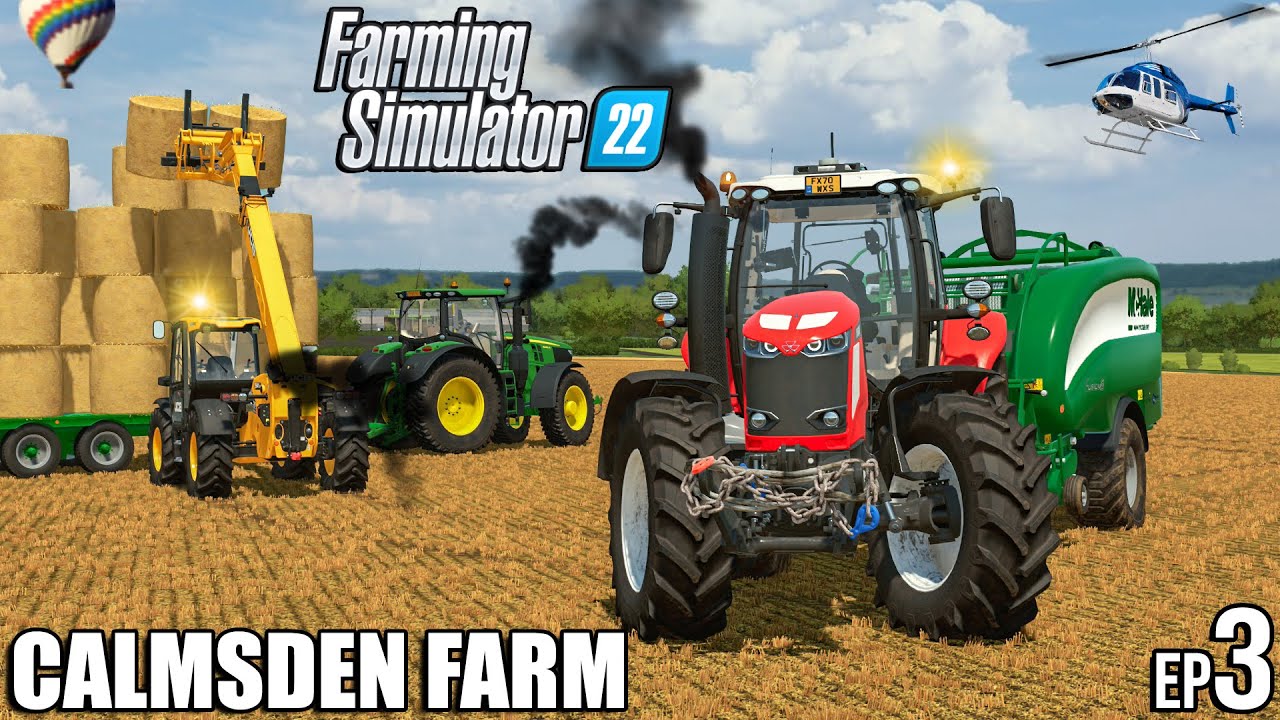 Baling Operation w/ McHale Fusion 3 + 350.000l | Cows on Calmsden Farm | Farming Simulator 22 | #3