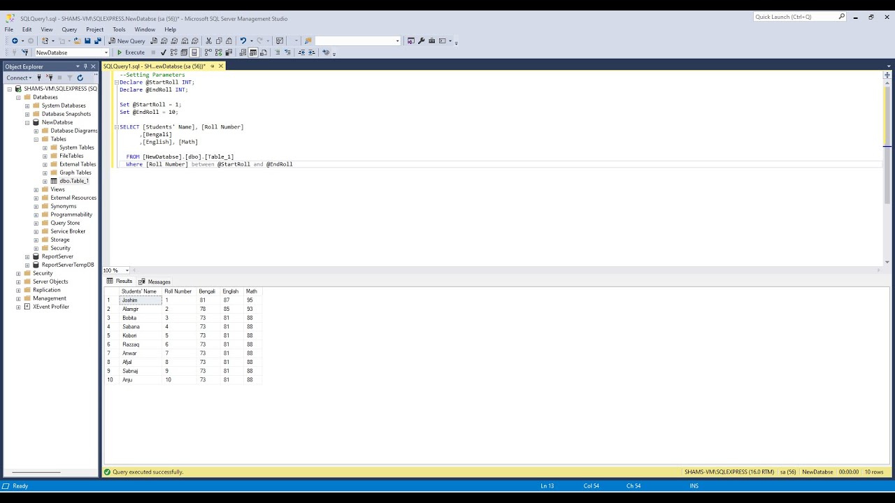 Basic Operations of SQL using SSMS || Microsoft SQL Server Management Studio