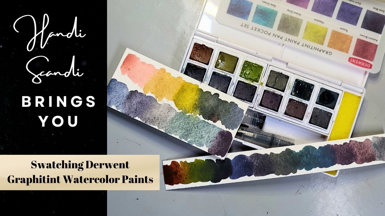 Swatching @Derwent Graphitint Watercolor Paints