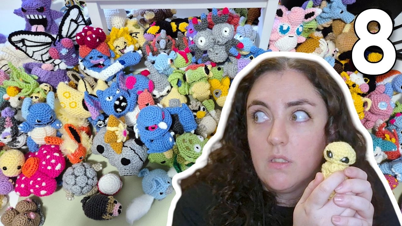 Crocheting Pokemon but they evolve at every level