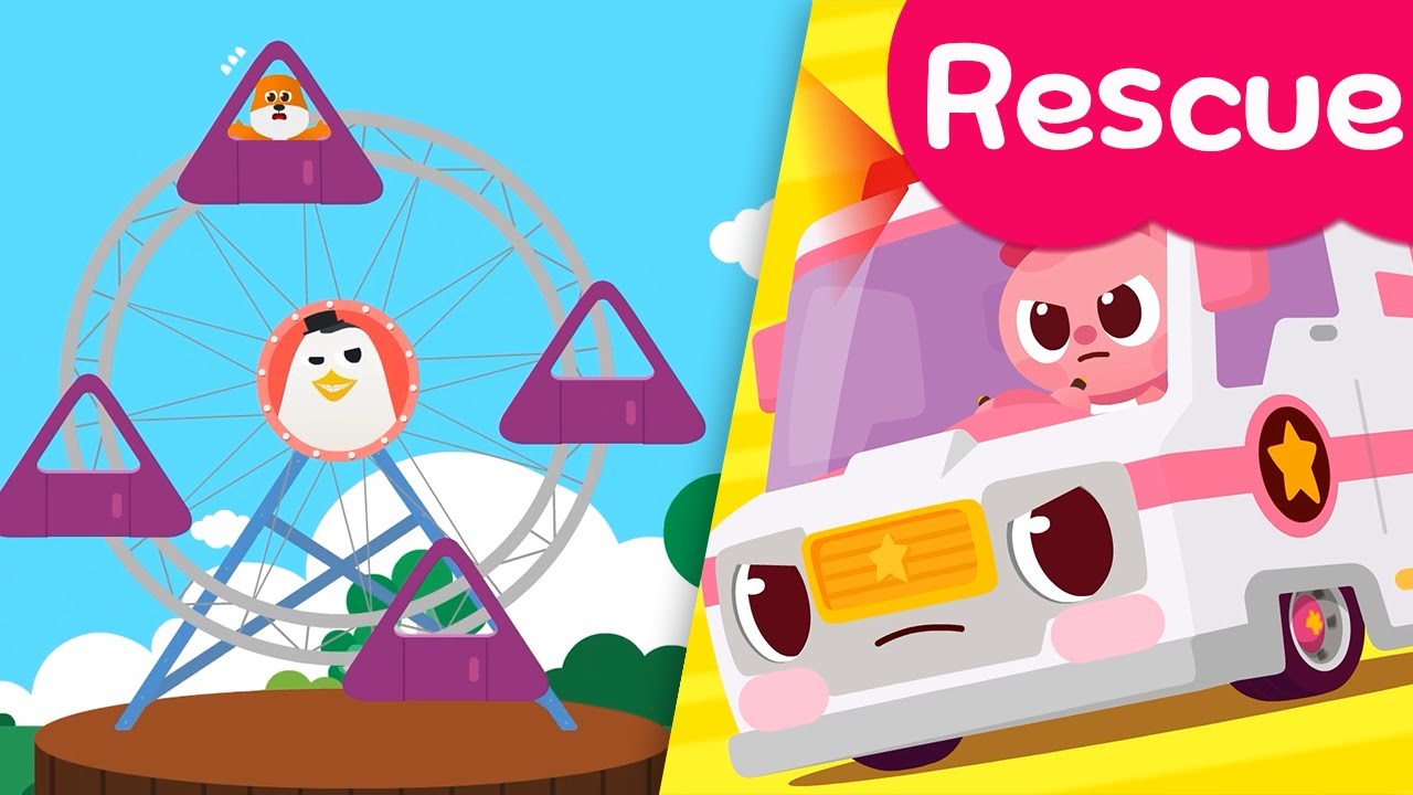 Learn shape with Miniforce | Minipang Rescue | Saving Animals in Ferris wheel | Mini-Pang TV 2D Play