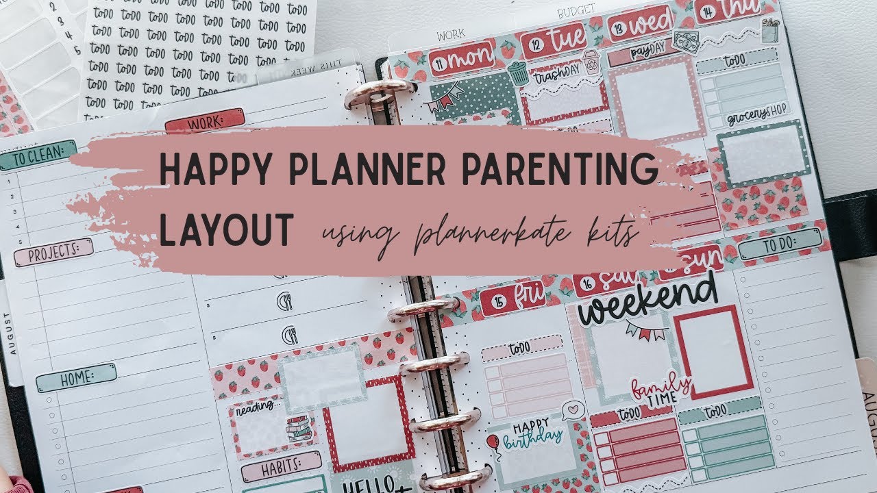 Plan With Me Classic Happy Planner | Parenting Layout Using PLANNERKATE Stickers | August Week 2