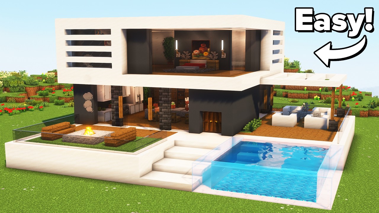 Minecraft: How To build a Modern House | Tutorial🏠