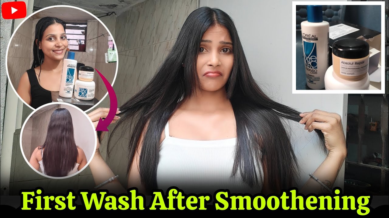 Smoothening Ke Baad First Hair Wash 😱 | Result & Hair Care
